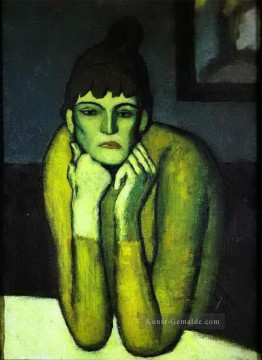 frau mit offenem gewand Ölbilder verkaufen - Frau mit Chignon 1901 Pablo Picasso